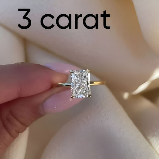 3-Carat Radiant Diamond Ring with IGI Certification